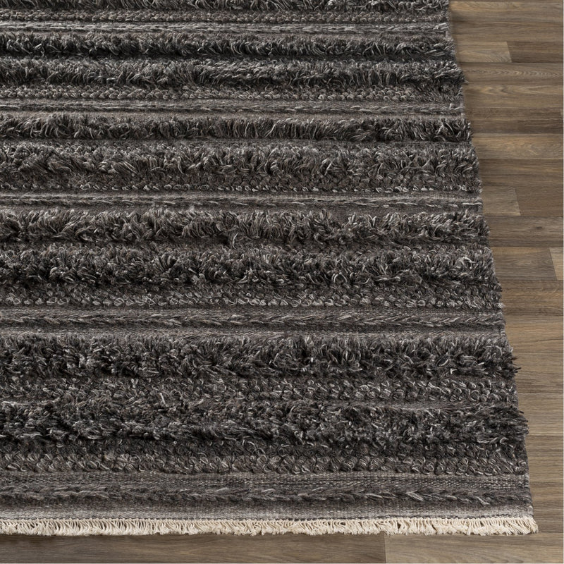 media image for Lugano LUG-2301 Hand Woven Rug in Charcoal & Cream by Surya 275