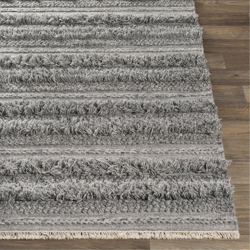 media image for Lugano LUG-2303 Hand Woven Rug in Medium Grey & Cream by Surya 282