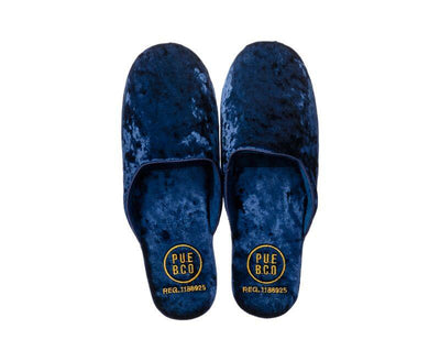 product image for velvet slipper large navy blue design by puebco 1 27