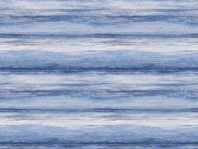 product image of Sample Sunset Stripes Fabric in Moody Blue and Frost 530