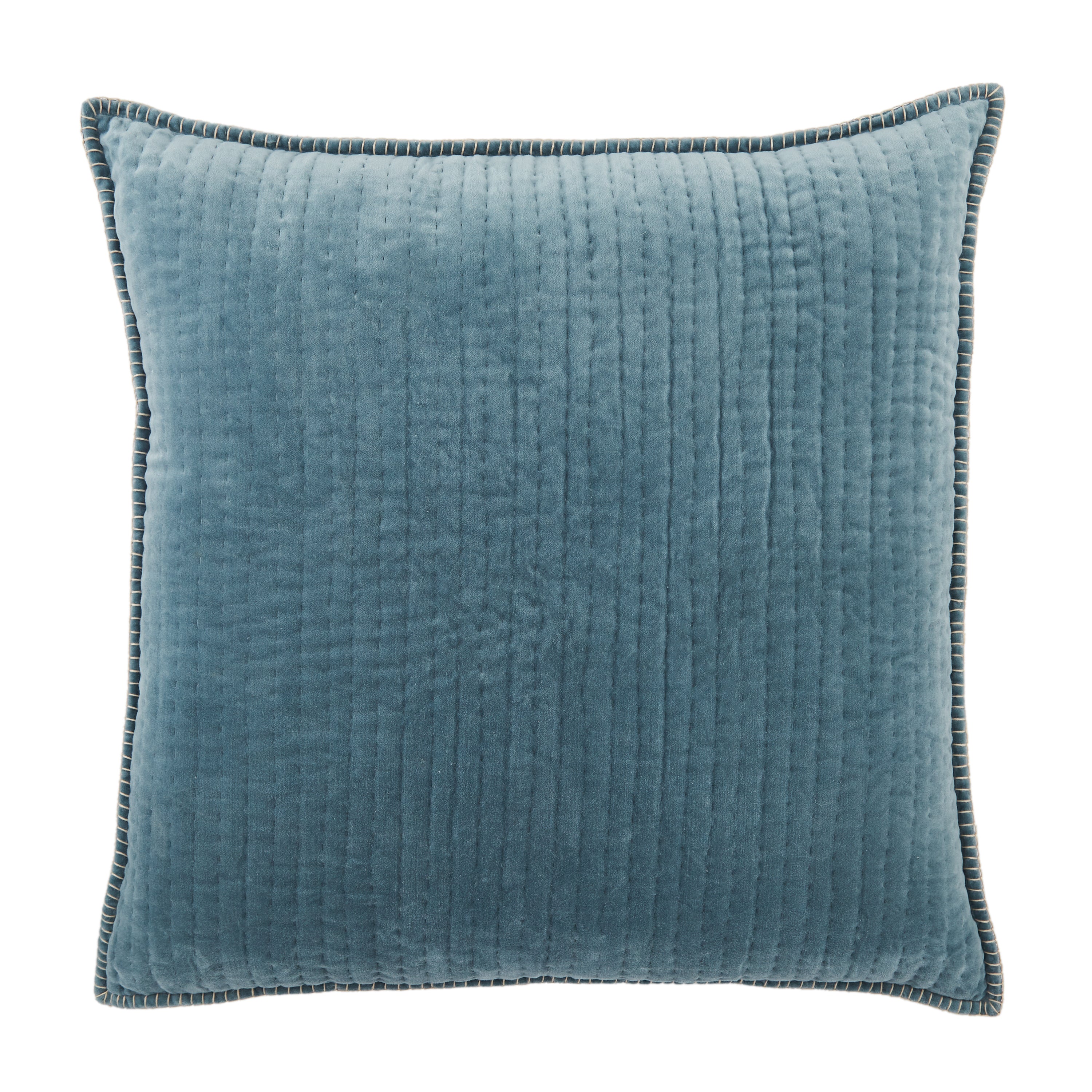 Shop Beaufort Striped Pillow in Blue & Beige | Burke Decor