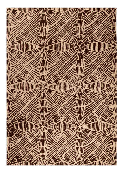 product image of Labyrinth Collection Hand Tufted Wool Area Rug in Beige and Brown design by Mat the Basics 555