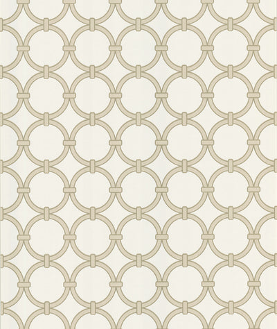 product image of sample lazo round chain link wallpaper in beige by brewster home fashions 1 513