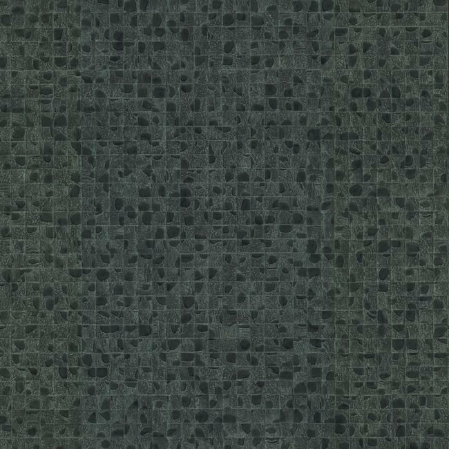 media image for Leather Lux Wallpaper in Dark Green from the Traveler Collection by Ronald Redding 269