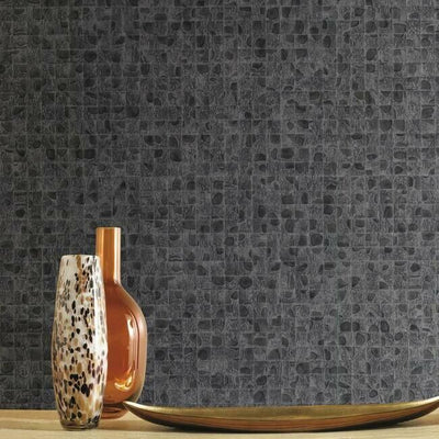 product image for Leather Lux Wallpaper in Grey from the Traveler Collection by Ronald Redding 20