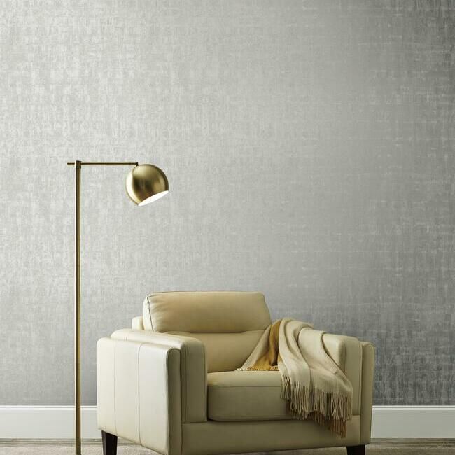 media image for Liquid Metal Wallpaper in Silver from the Ronald Redding 24 Karat Collection by York Wallcoverings 273