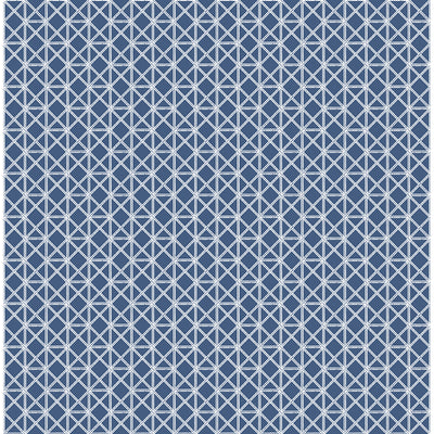 product image of Lisbeth Geometric Lattice Wallpaper in Navy from the Pacifica Collection by Brewster Home Fashions 594