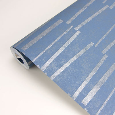 product image for Luminescence Abstract Stripe Wallpaper in Blue from the Polished Collection by Brewster Home Fashions 54