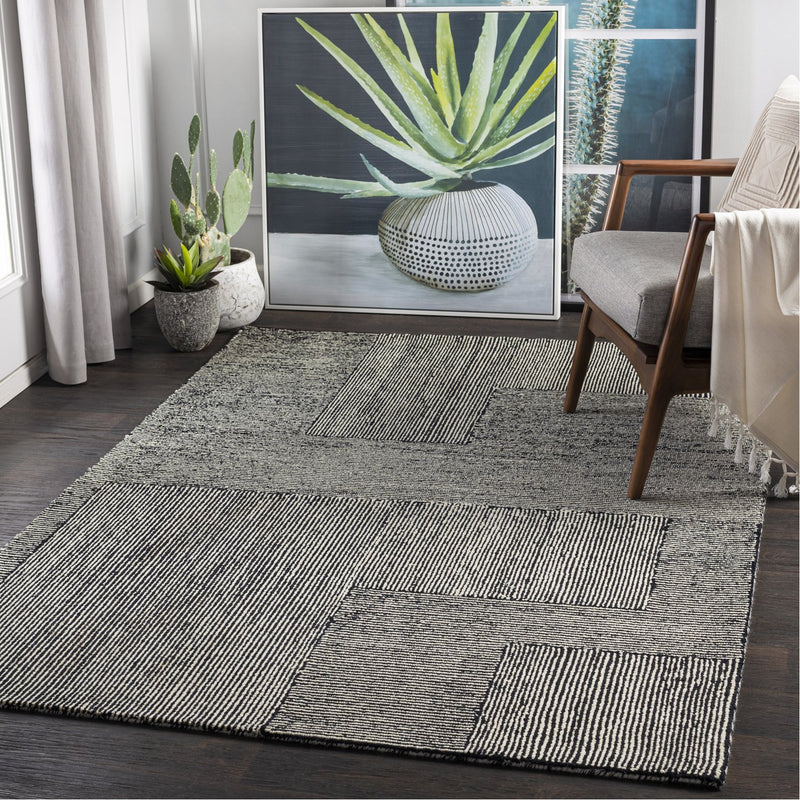 media image for Maroc MAR-2320 Hand Tufted Rug in Black & Beige by Surya 281