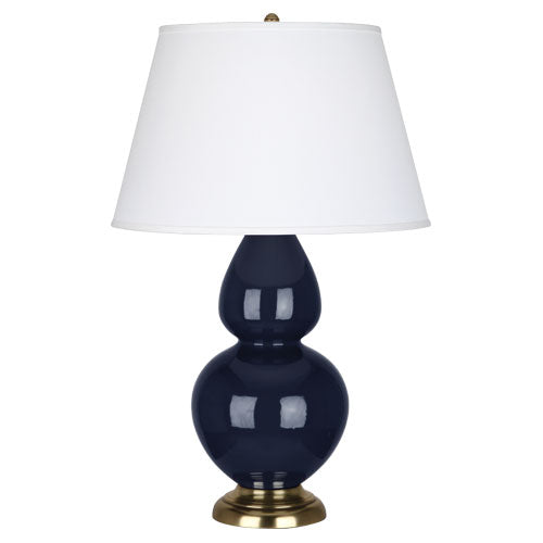 media image for double gourd midnight blue glazed ceramic table lamp by robert abbey ra mb20x 1 272