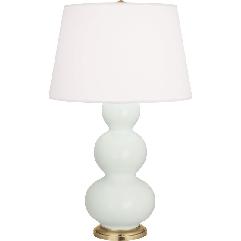 media image for triple gourd matte celadon glazed ceramic table lamp by robert abbey ra mcl42 3 238