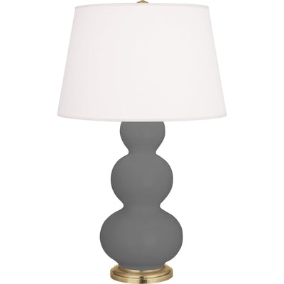 product image for triple gourd matte ash glazed ceramic table lamp by robert abbey ra mcr43 3 42