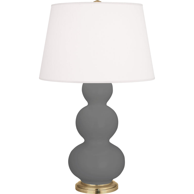 media image for triple gourd matte ash glazed ceramic table lamp by robert abbey ra mcr43 3 259