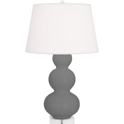 product image of triple gourd matte ash glazed ceramic table lamp by robert abbey ra mcr43 1 536