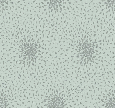 product image of Petite Leaves Wallpaper in Spa/Silver from the Modern Metals Second Edition 55