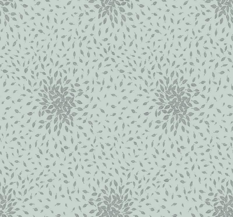 media image for Petite Leaves Wallpaper in Spa/Silver from the Modern Metals Second Edition 274