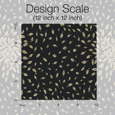 product image for Petite Leaves Wallpaper in Black/Gold from the Modern Metals Second Edition 72