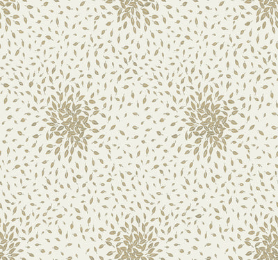 product image for Petite Leaves Wallpaper in Cream/Gold from the Modern Metals Second Edition 55