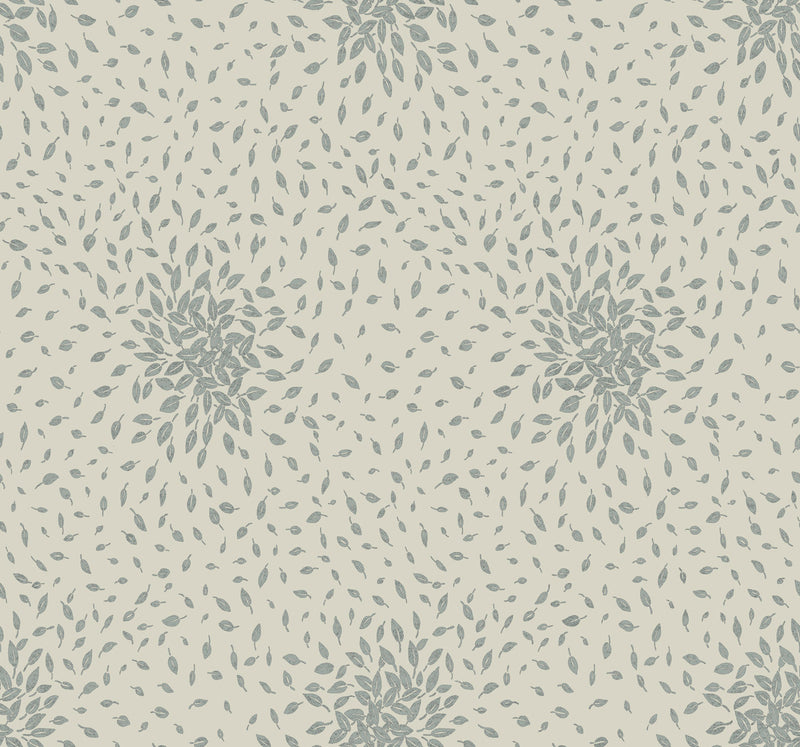 media image for Petite Leaves Wallpaper in Beige/Silver from the Modern Metals Second Edition 236