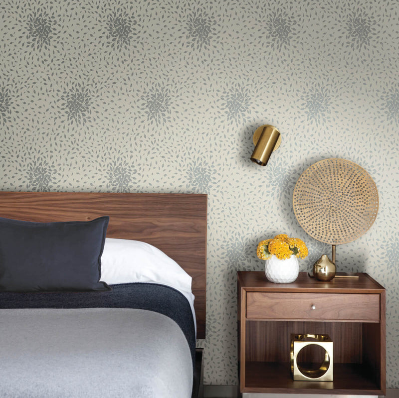 media image for Petite Leaves Wallpaper in Beige/Silver from the Modern Metals Second Edition 21