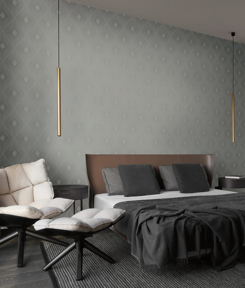 media image for harlowe wallpaper in light grey silver from the modern metals second edition 6 235