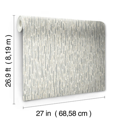 product image for Metallic Cascade Wallpaper in Cream/Silver from the Modern Metals Second Edition 87