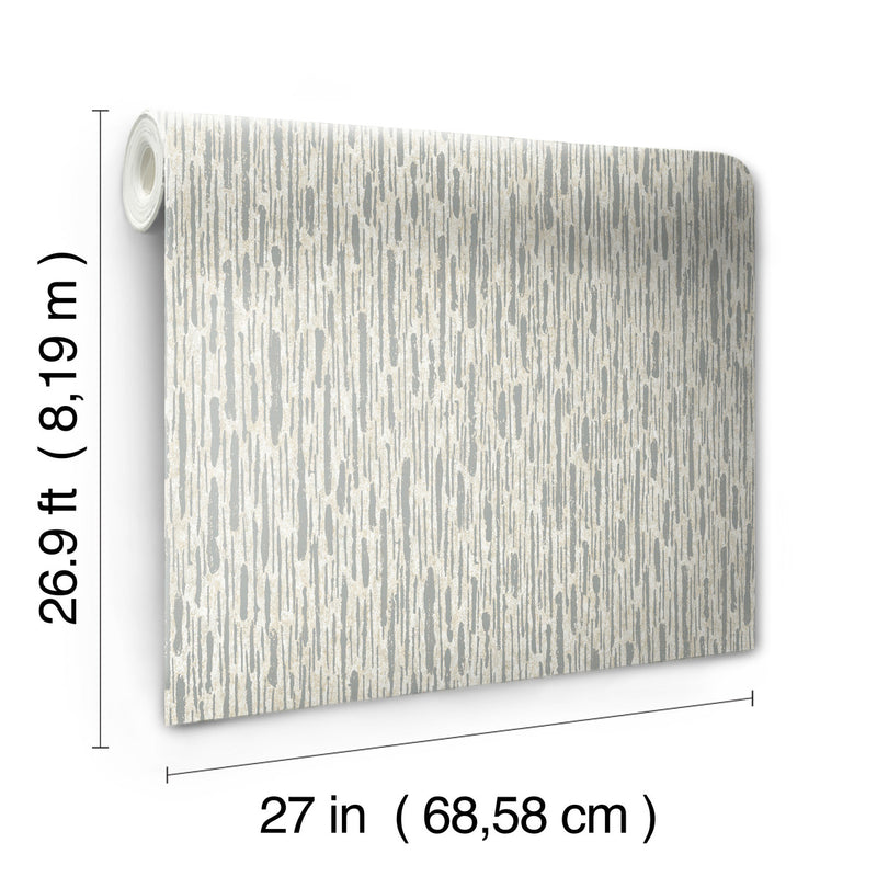 media image for Metallic Cascade Wallpaper in Cream/Silver from the Modern Metals Second Edition 279