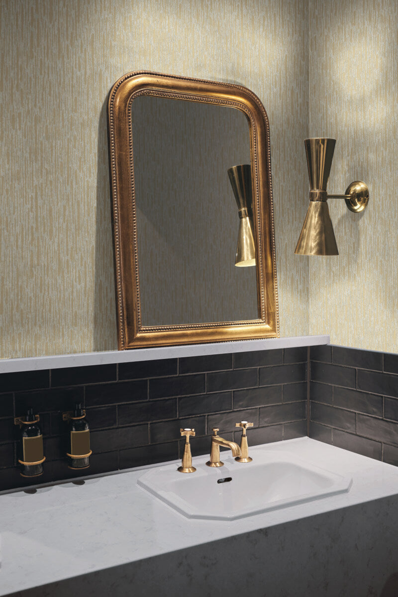 media image for Metallic Cascade Wallpaper in Neutrals/Gold from the Modern Metals Second Edition 273