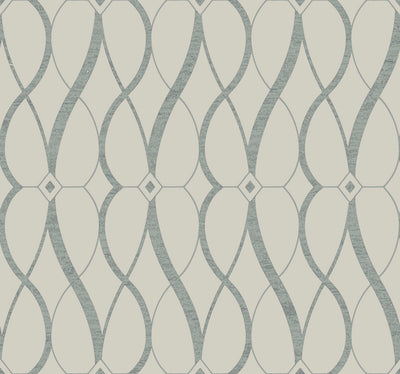 product image for Graceful Geo Wallpaper in Beige/Silver from the Modern Metals Second Edition 76