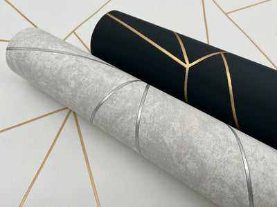 product image for Nazca Wallpaper in Black/Gold from the Modern Metals Second Edition 66