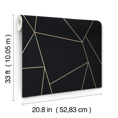 product image for Nazca Wallpaper in Black/Gold from the Modern Metals Second Edition 29