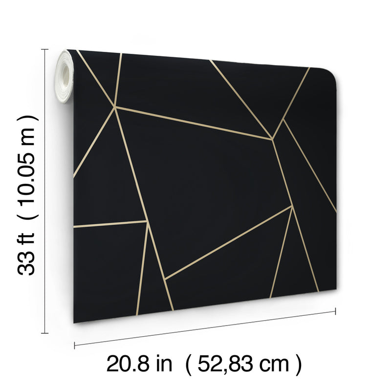 media image for Nazca Wallpaper in Black/Gold from the Modern Metals Second Edition 289