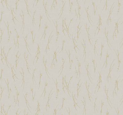 product image for Sprigs Wallpaper in Light Grey/Gold from the Modern Metals Second Edition 71