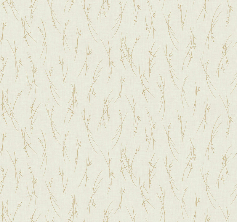 media image for Sprigs Wallpaper in Cream/Gold from the Modern Metals Second Edition 213