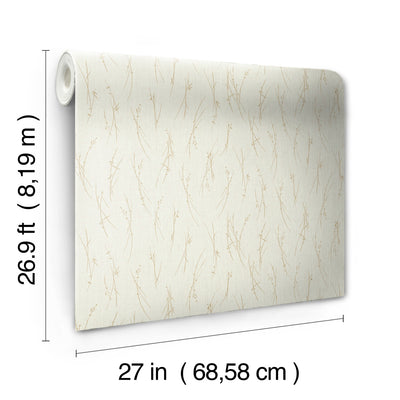 product image for Sprigs Wallpaper in Cream/Gold from the Modern Metals Second Edition 1