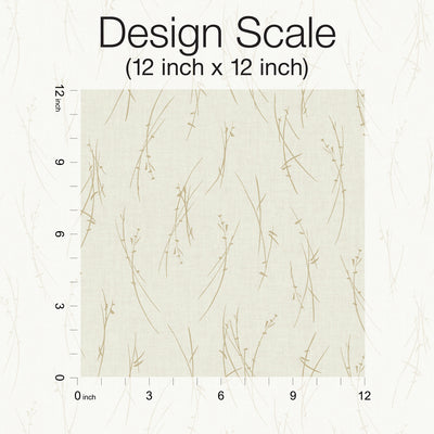 product image for Sprigs Wallpaper in Cream/Gold from the Modern Metals Second Edition 17