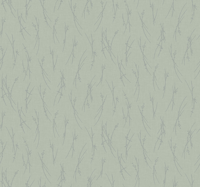 media image for Sprigs Wallpaper in Eucalyptus/Silver from the Modern Metals Second Edition 236