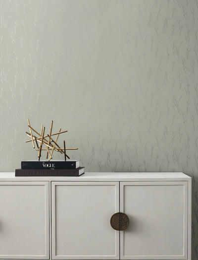 product image for Sprigs Wallpaper in Eucalyptus/Silver from the Modern Metals Second Edition 46