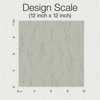 product image for Sprigs Wallpaper in Eucalyptus/Silver from the Modern Metals Second Edition 27