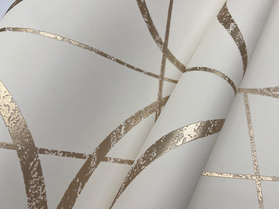 product image for Sun Circles Wallpaper in Cream/Gold from the Modern Metals Second Edition 49