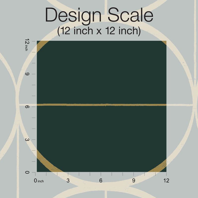 media image for Sun Circles Wallpaper in Emerald/Gold from the Modern Metals Second Edition 273