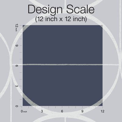 product image for Sun Circles Wallpaper in Blue/Silver from the Modern Metals Second Edition 77