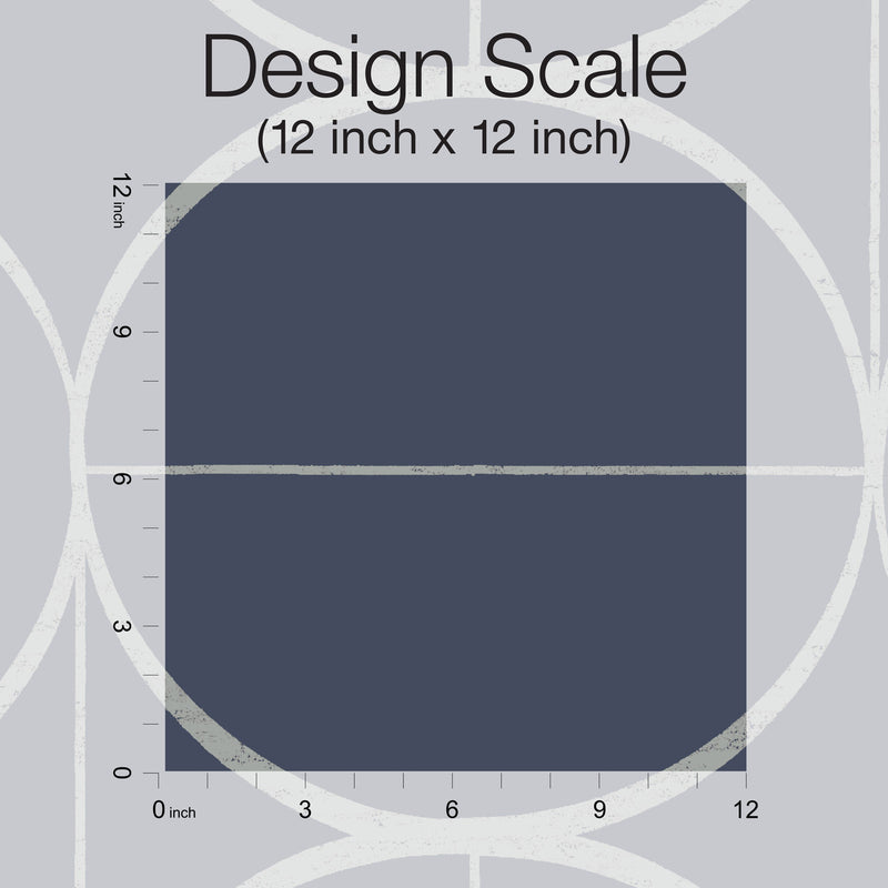 media image for Sun Circles Wallpaper in Blue/Silver from the Modern Metals Second Edition 233