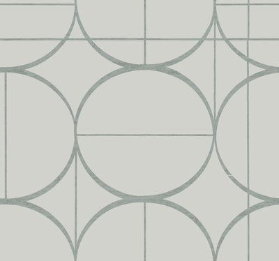 product image for Sun Circles Wallpaper in Fog/Silver from the Modern Metals Second Edition 77