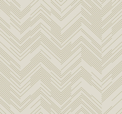 product image for Polished Chevron Wallpaper in Cream/Gold from the Modern Metals Second Edition 54