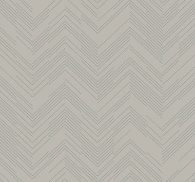 product image of sample polished chevron wallpaper in taupe silver from the modern metals second edition 1 593