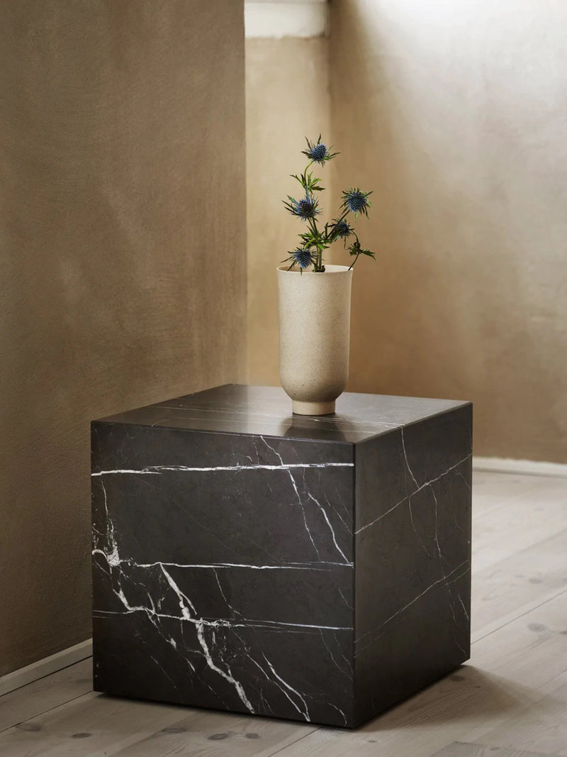 media image for Plinth Table Cubic in Black Marquina Marble design by Menu 234