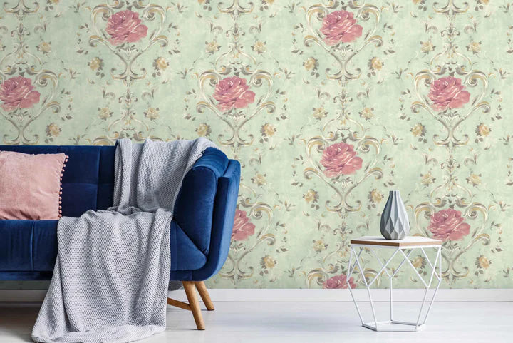 media image for Amy Turquoise Wallpaper from the Jasper Collection by Mayflower 240