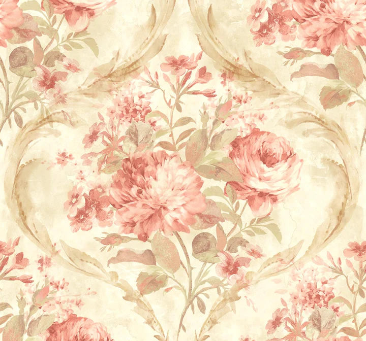 media image for Yasmine Red/Gold Wallpaper from the Jasper Collection by Mayflower 259