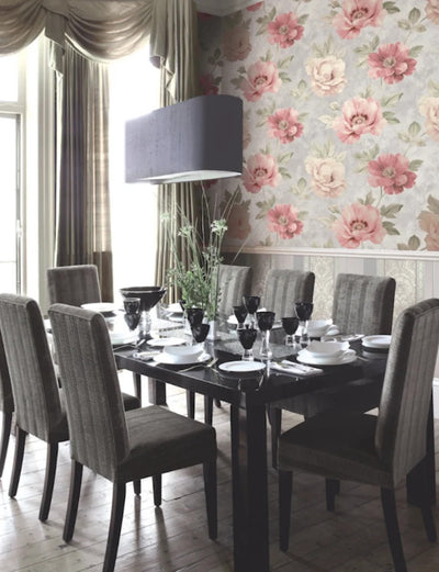 product image for Kinsley Silver/Purple Wallpaper from the Providence Collection by Mayflower 23